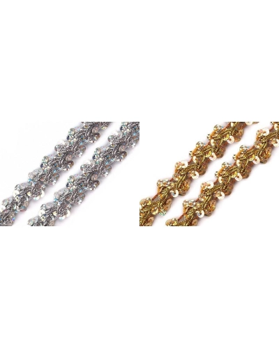 Bandă decorativă cu paiete, lățime 15 mm - 1 m | Mimib