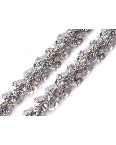Bandă decorativă cu paiete, lățime 15 mm - 1 m | Mimib