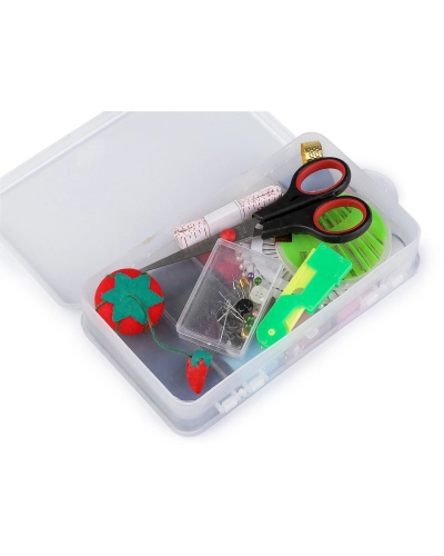 Set de cusut în cutie plastic cu organizator - 1 set | Mimib