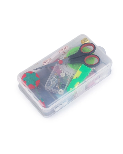 Set de cusut în cutie plastic cu organizator - 1 set | Mimib