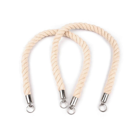 Mânere din sfoară de bumbac pentru geantă, lungime 70 cm - 2 buc. | Mimib