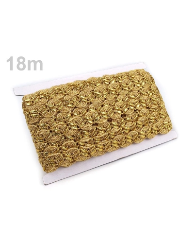 Galon decorativ cu fir metalic, lățime 25 mm - 18 m | Mimib