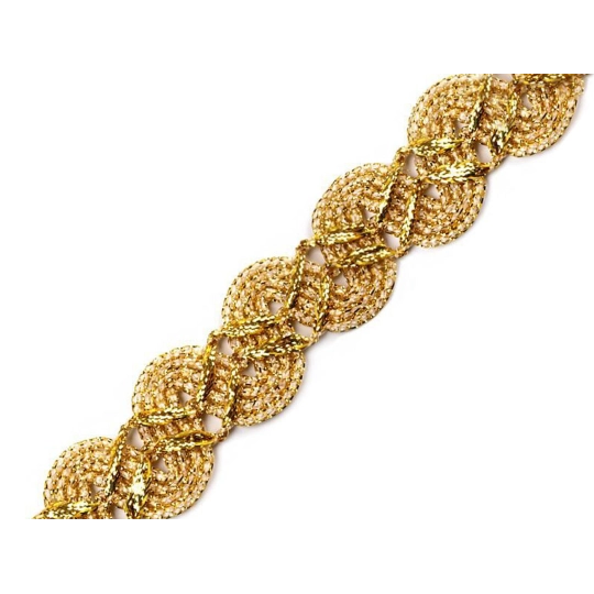Galon decorativ cu fir metalic, lățime 25 mm - 18 m | Mimib