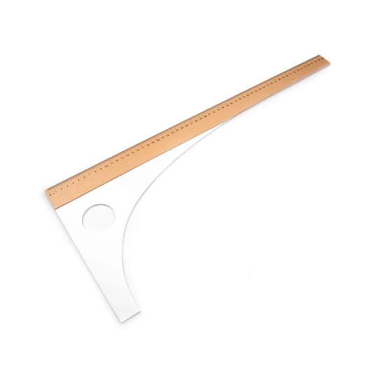 Riglă profesională de croitorie, lungime 60 cm, 80 cm - 1 buc. | Mimib