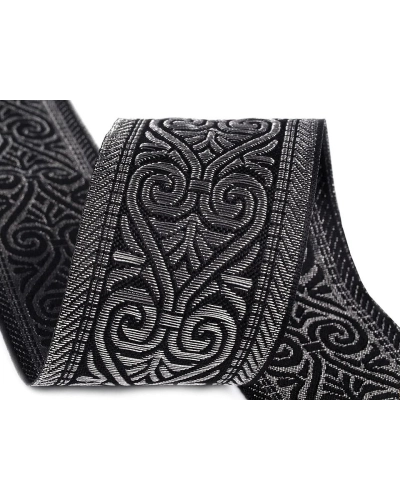 Panglică țesută tip Jacquard, lățime 50 mm - 1 m | Mimib