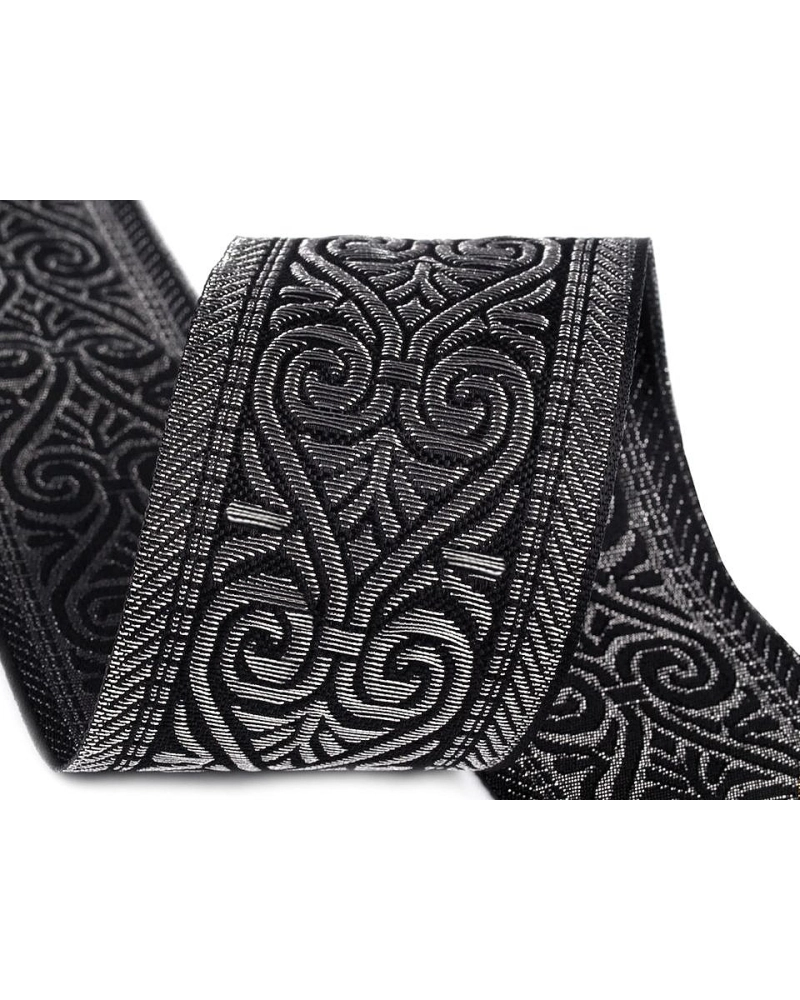 Panglică țesută tip Jacquard, lățime 50 mm - 1 m | Mimib