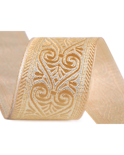 Panglică țesută tip Jacquard, lățime 50 mm - 1 m | Mimib