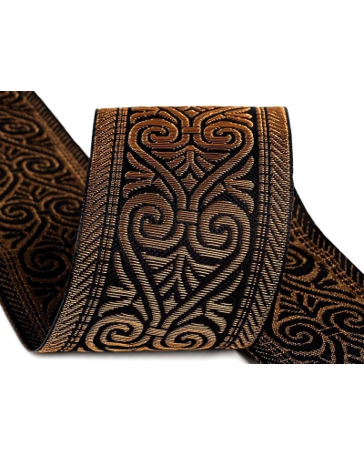 Panglică țesută tip Jacquard, lățime 50 mm - 1 m | Mimib
