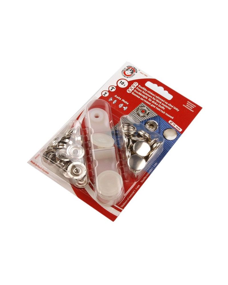 Capse metalice cu aplicator, Ø15 mm - 10 card | Mimib