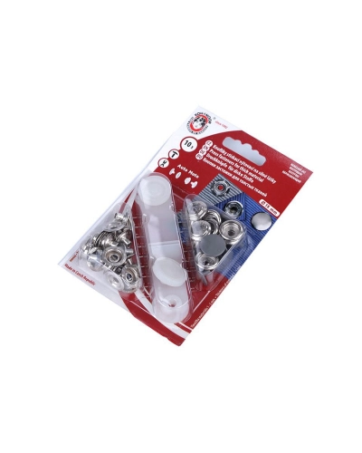 Capse metalice cu aplicator, Ø15 mm - 1 card | Mimib