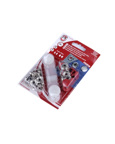 Capse metalice cu aplicator, Ø15 mm - 1 card | Mimib