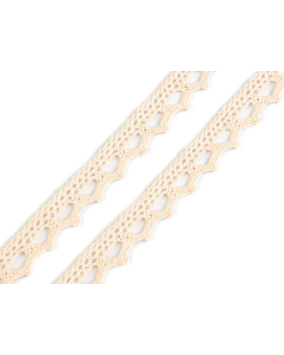 Dantelă bumbac croşetată, lățime 11 mm - 22.5 m | Mimib