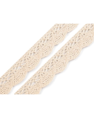 Dantelă bumbac croşetată, lățime 22 mm - 22.5 m | Mimib