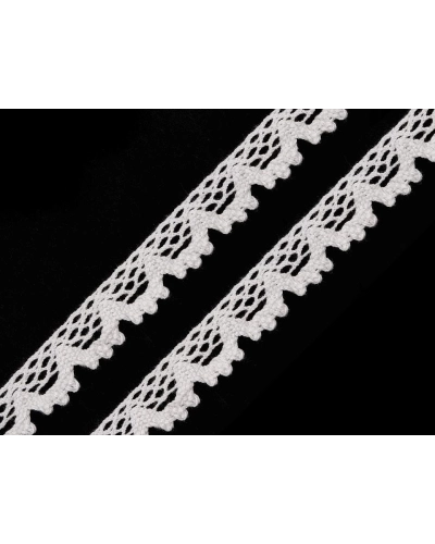 Dantelă bumbac croşetată, lățime 14 mm - 22.5 m | Mimib