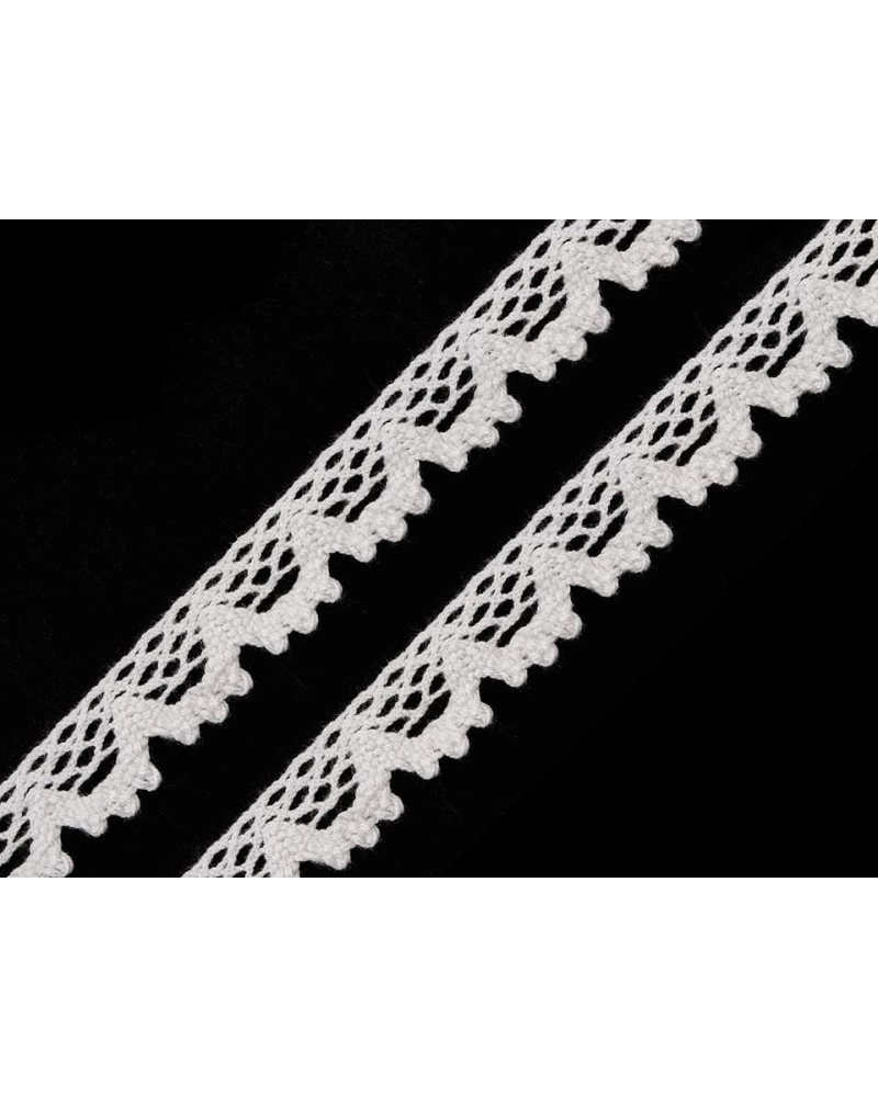 Dantelă bumbac croşetată, lățime 14 mm - 22.5 m | Mimib