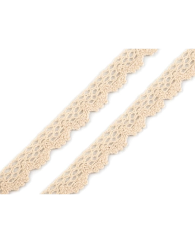 Dantelă bumbac croşetată, lățime 14 mm - 22.5 m | Mimib