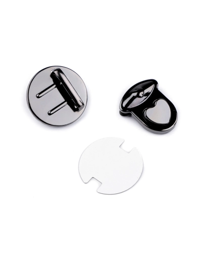 Sada zapínania na kabelku 30x32 mm srdce - 2 sada | Mimib