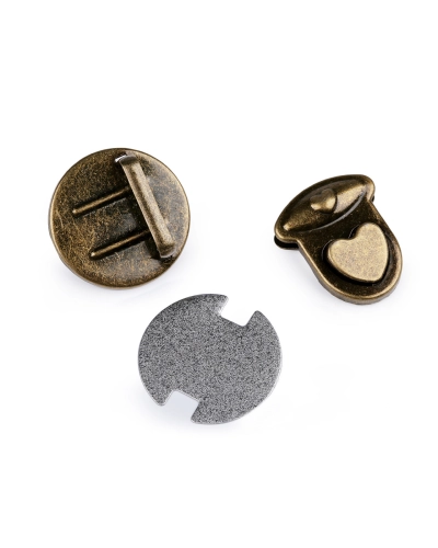 Sada zapínania na kabelku 30x32 mm srdce - 2 sada | Mimib