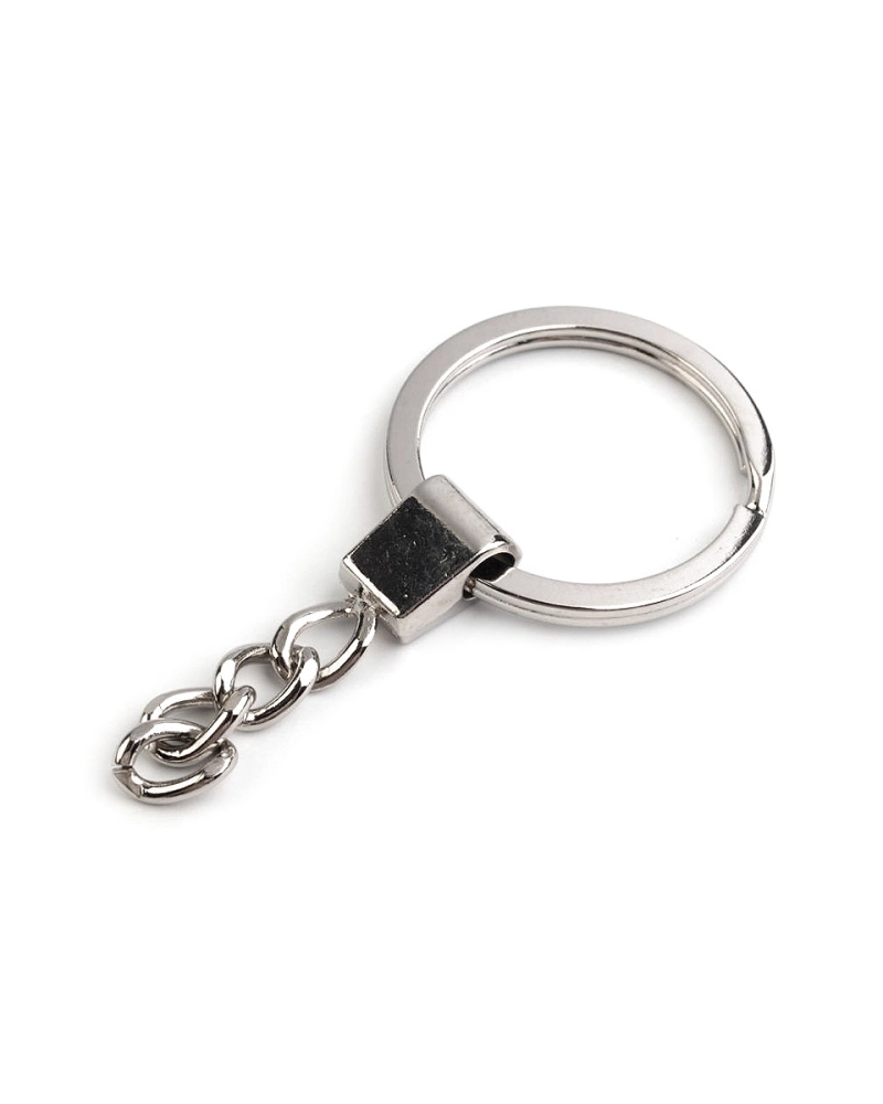 Krúžok na kľúče Ø30 mm s retiazkou, plochý - 5 ks | Mimib