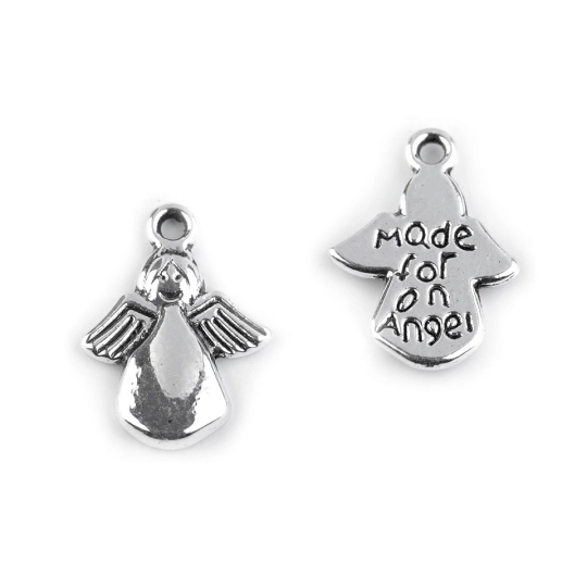 Prívesok 13x18 mm anjel - 5 ks