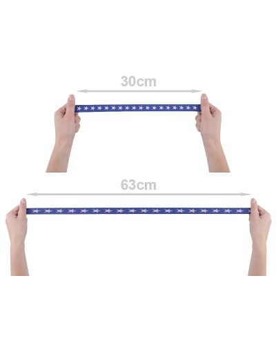 Elastic lat țesut, model steluțe, lățime 20 mm - 1 m | Mimib