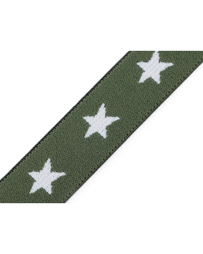 Elastic lat țesut, model steluțe, lățime 20 mm - 1 m | Mimib