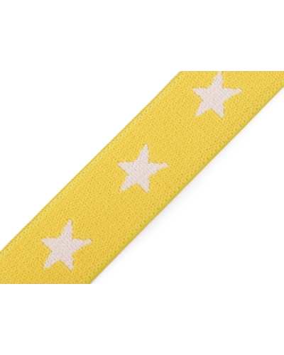 Elastic lat țesut, model steluțe, lățime 20 mm - 1 m | Mimib