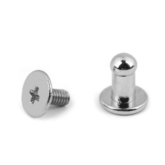 Butoni cu șurub pentru pielarie, Ø4 mm - 5 pereche | Mimib