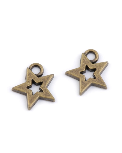 Pandantiv steluță, 12x12 mm - 10 buc. | Mimib