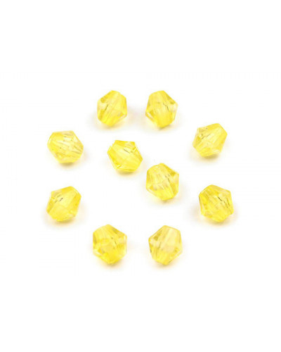 Mărgele plastic romboide Sun, 4x4 mm | Mimib