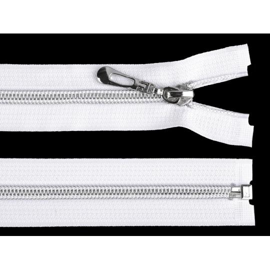 Fermoar spiralat argintiu, No 7 lungime 50 cm - 1 buc. | Mimib