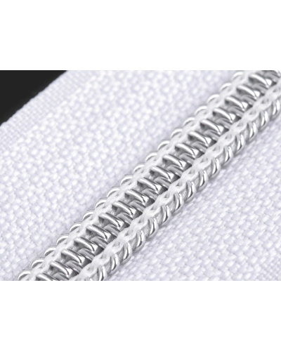 Fermoar spiralat argintiu, No 7 lungime 65 cm - 1 buc. | Mimib