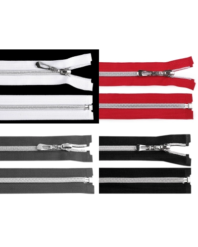 Fermoar spiralat argintiu, No 7 lungime 70 cm - 1 buc. | Mimib