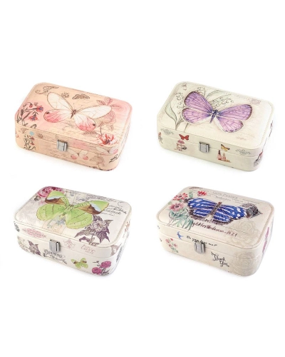 Cutie bijuterii, imprimeu fluture - 1 buc. | Mimib