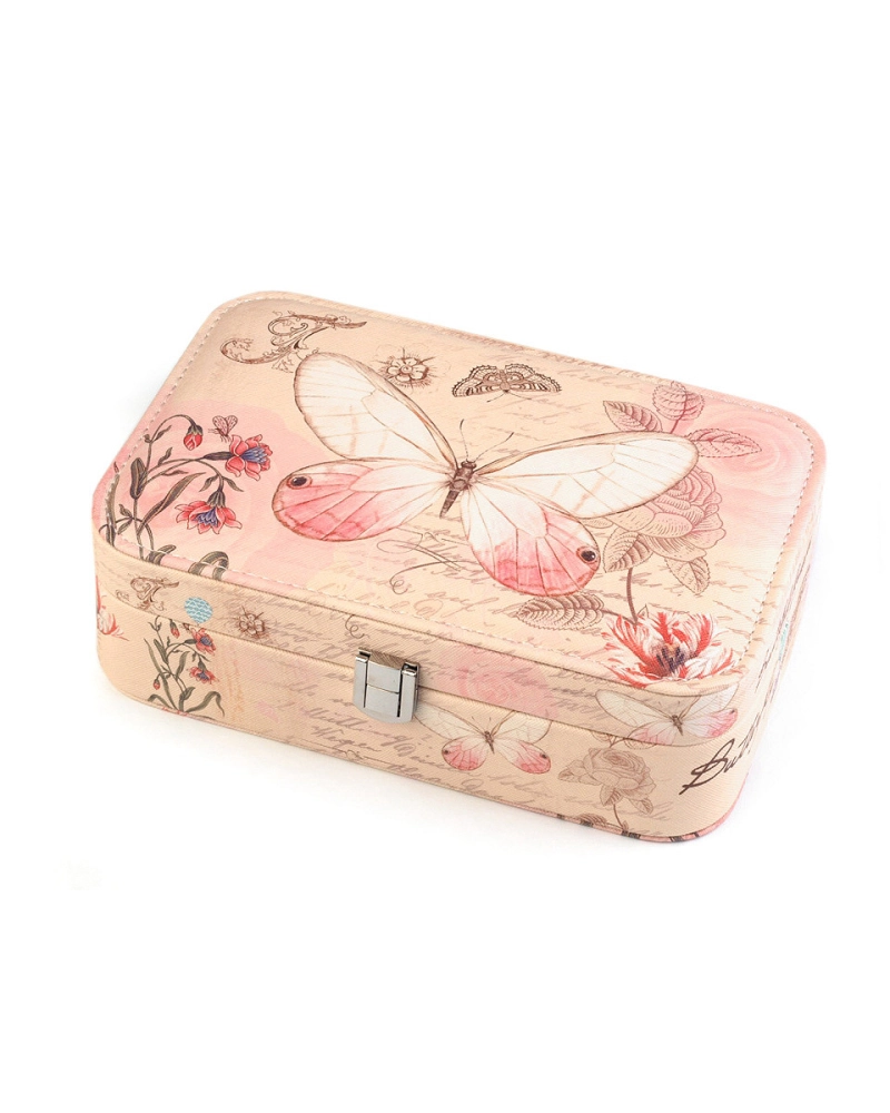 Cutie bijuterii, imprimeu fluture - 1 buc. | Mimib