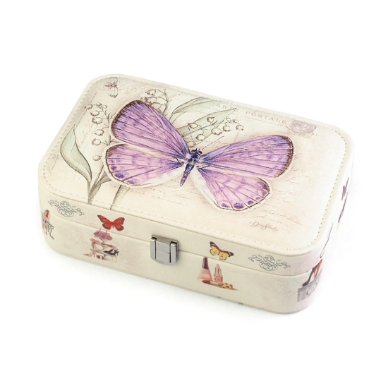 Cutie bijuterii, imprimeu fluture - 1 buc. | Mimib