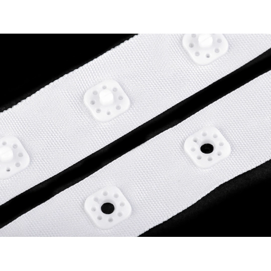 Bandă cu capse pentru confecții textile /  body, lățime 17 mm - 1 m | Mimib