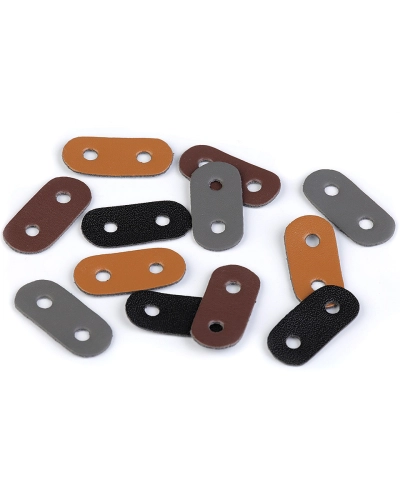Opritori șnur, piele ecologică, 16x34 mm - 4 buc. | Mimib
