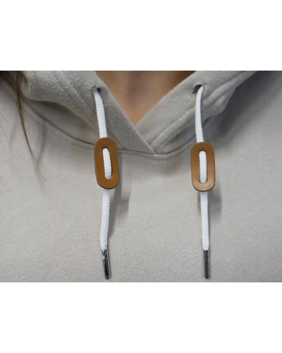 Opritori șnur, piele ecologică, 16x34 mm - 4 buc. | Mimib