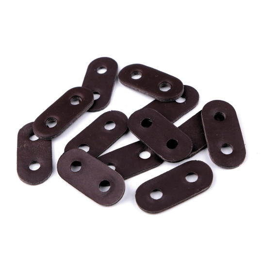 Opritori șnur, piele ecologică, 16x34 mm - 4 buc. | Mimib