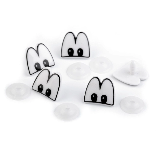 Ochi pentru păpuși cu dispozitiv de siguranță, 22x24 mm - 5 pereche | Mimib