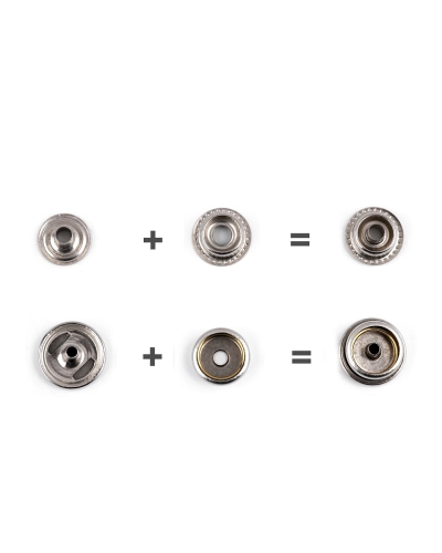 Capse metalice O-SPRING (AM6), Ø15 mm - vrac - 10 set | Mimib