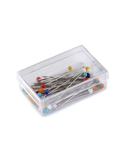 Bolduri cu cap din sticlă, lungime 30 mm - 1 cutie | Mimib