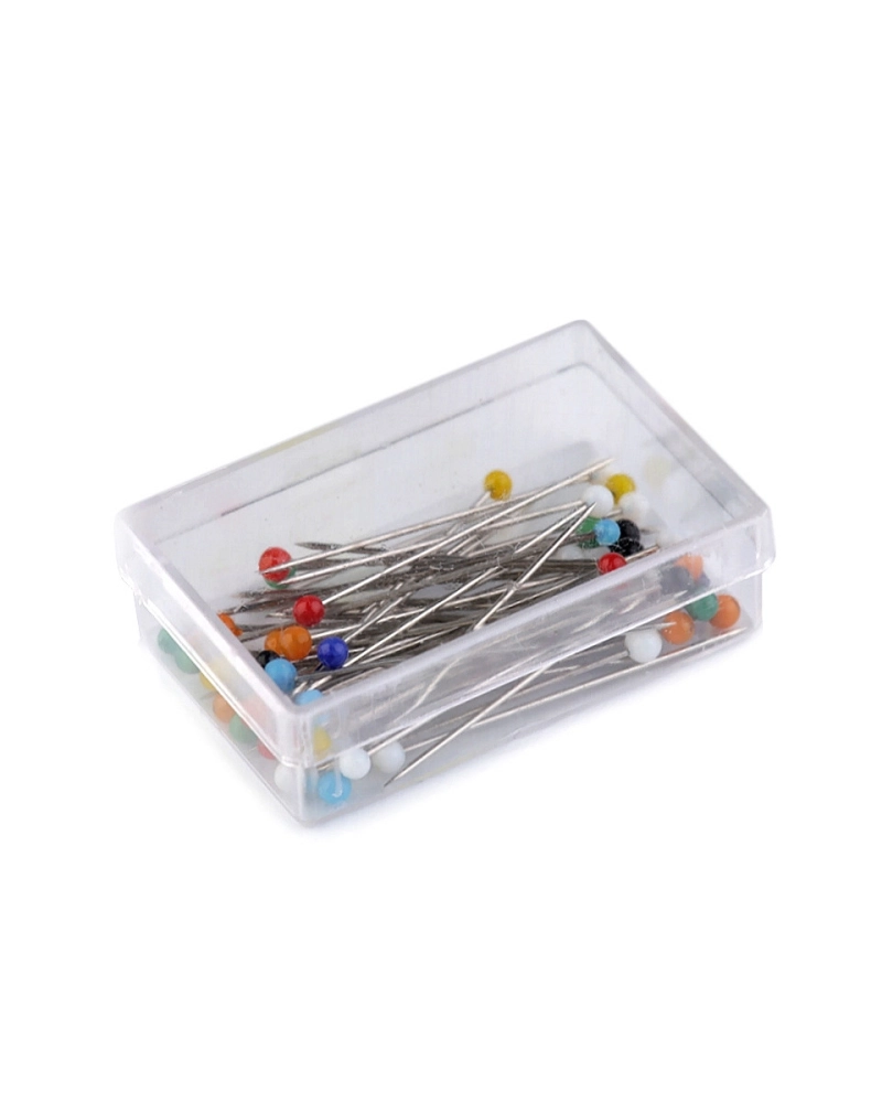 Bolduri cu cap din sticlă, lungime 30 mm - 1 cutie | Mimib