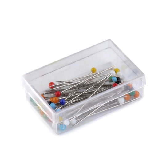 Bolduri cu cap din sticlă, lungime 30 mm - 1 cutie | Mimib