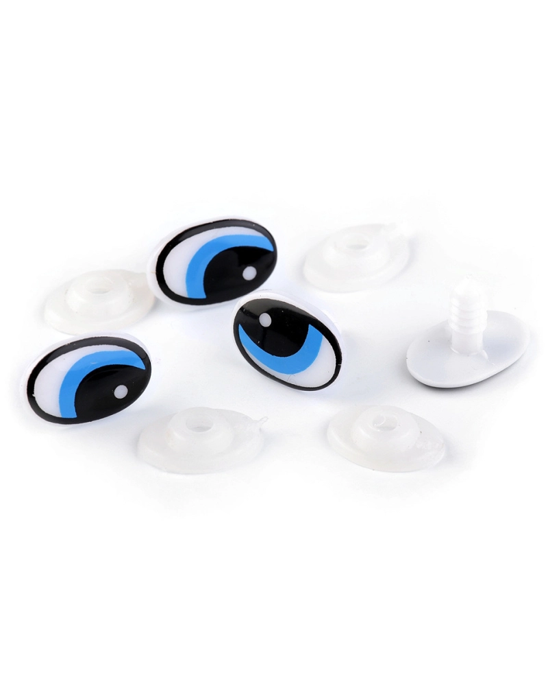 Ochi pentru păpuși cu dispozitiv de siguranță, 14x22 mm - 8 buc. | Mimib