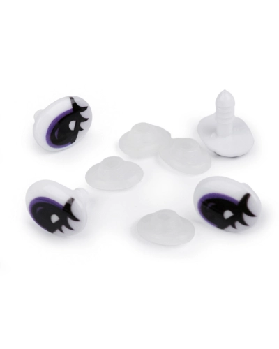 Ochi pentru păpuși cu dispozitiv de siguranță, 12x17 mm - 4 buc. | Mimib