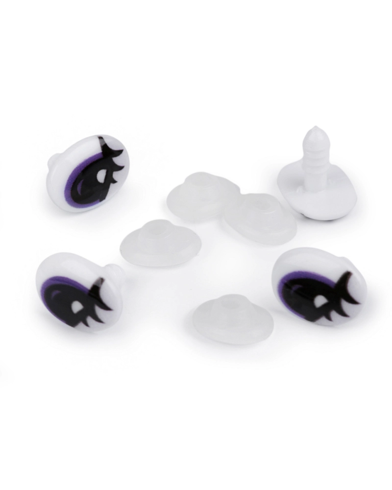 Ochi pentru păpuși cu dispozitiv de siguranță, 12x17 mm - 4 buc. | Mimib