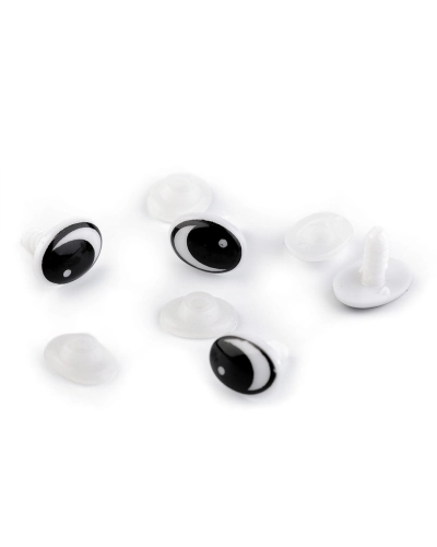 Ochi pentru păpuși cu dispozitiv de siguranță, 11x15 mm - 4 buc. | Mimib