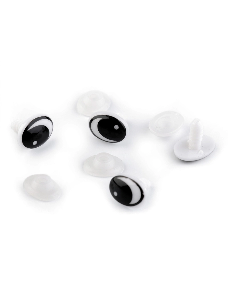 Ochi pentru păpuși cu dispozitiv de siguranță, 11x15 mm - 4 buc. | Mimib